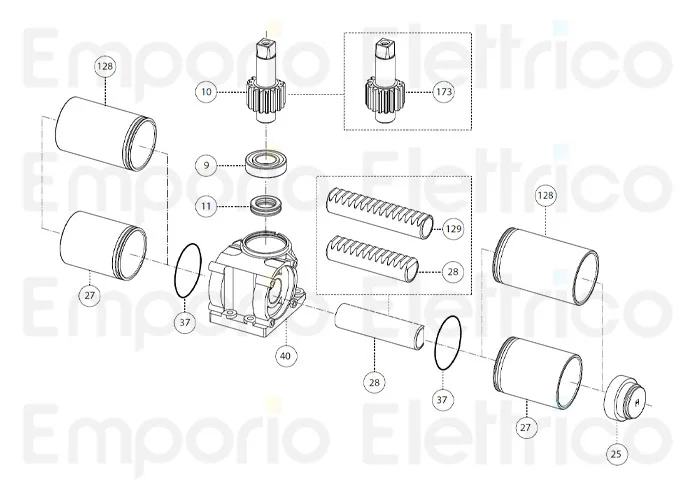 fadini Ersatzteil des Monoblocks in Kreuzform für combi 740 980 74040