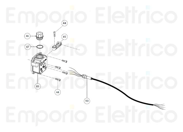 fadini Ersatzteil des kompletten elektrischen Erdungskabels 2,50 m für combi 740 74090