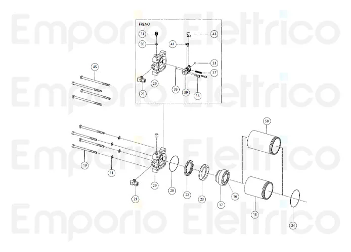 fadini ricambio vite m8x125 te 4pz per drive 700 70219 4