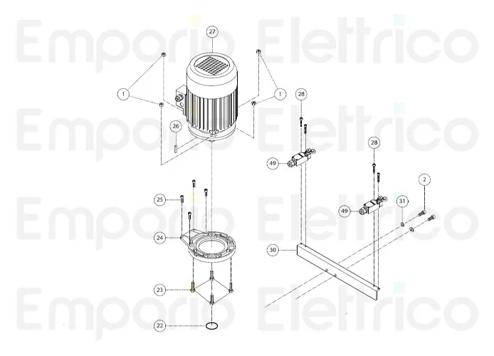 fadini Ersatzteil des Endschalters der Kontrolle fibo 300 30049