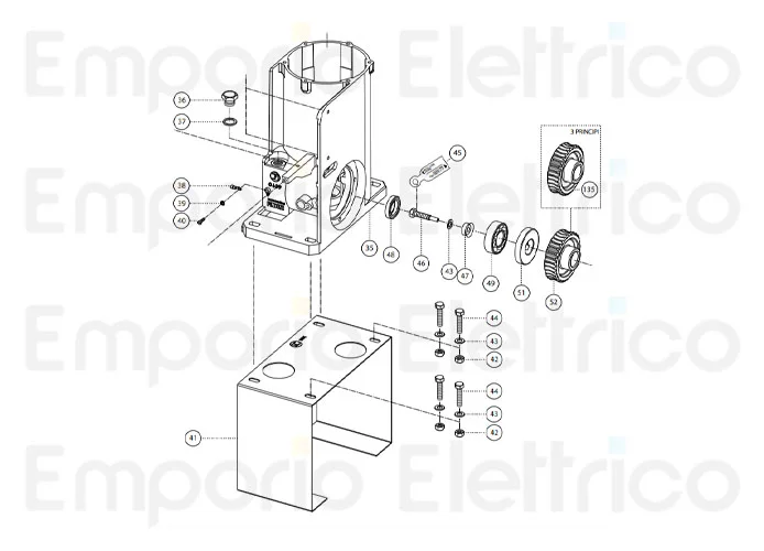 fadini Ersatzteil der Basis der Verankerung mod. 37 für nyota 115 - nyota 115 evo 11541