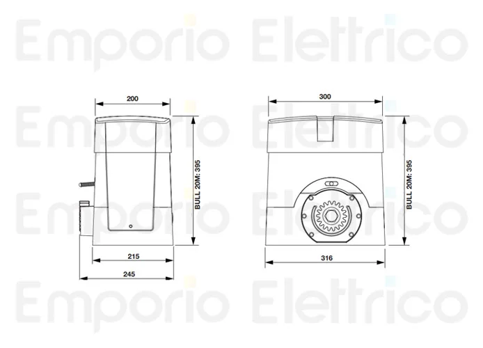 beninca Seite Ersatzteile des bull20m Motors