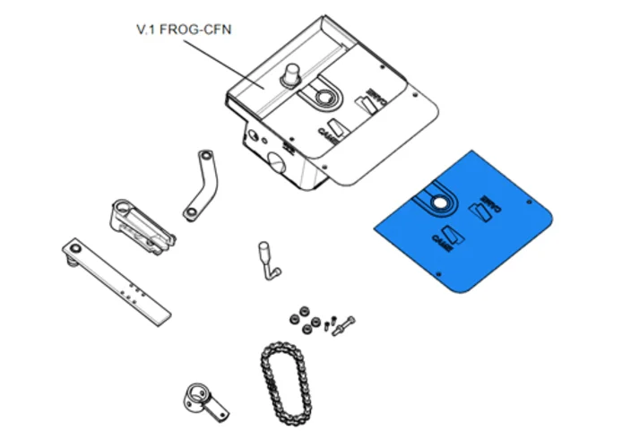 came Ersatzteil des Covers des Fundamentkastens frog-cfn 119ria009