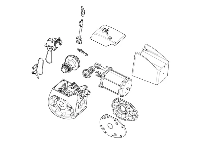 came Seite Ersatzteile des Motors 001c-bxe24 c-bxe24