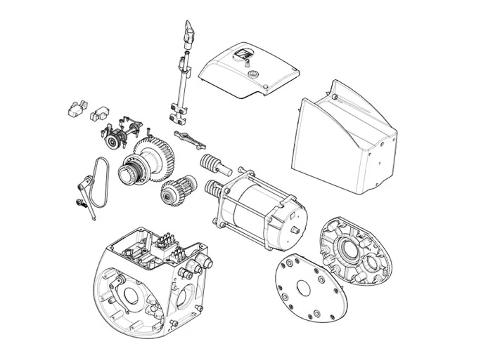 came Seite Ersatzteile des Motors 001c-bx c-bx
