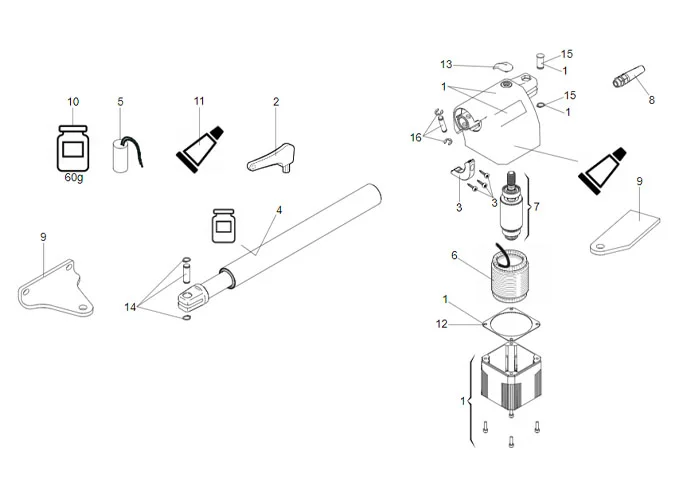 faac Seite Ersatzteile des 412 dx 400 Motors