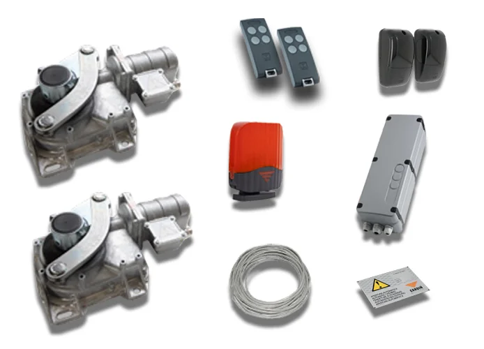 cardin Kit mit Unterflur-Drehtorantriebe 24v kt-hlxcore24cc